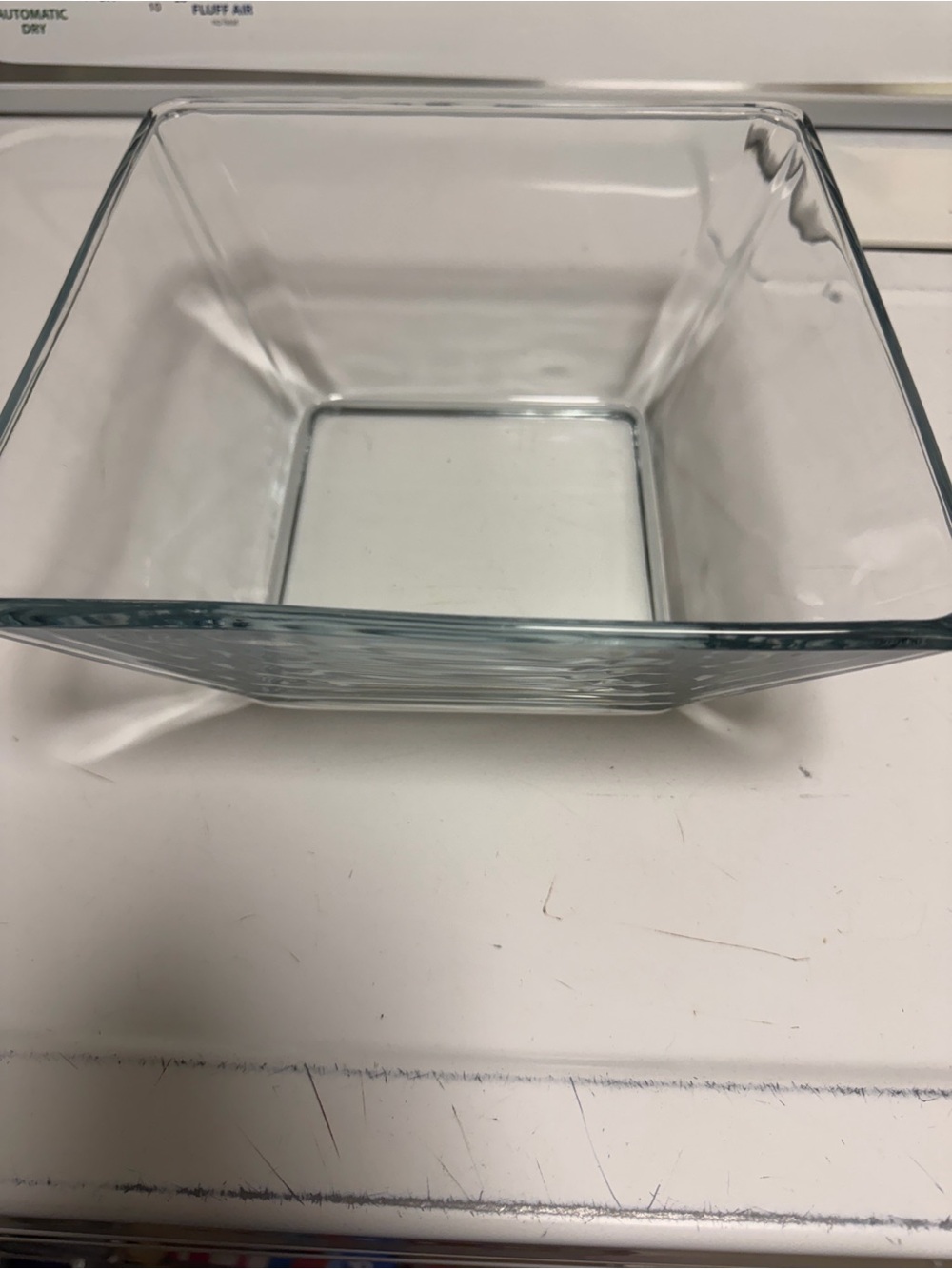 Clear Square Glass Serving Bowl